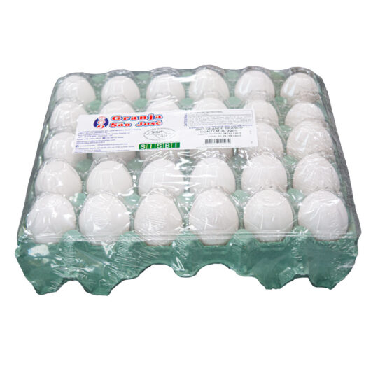 Cartela PVC - 30 ovos extra brancos
