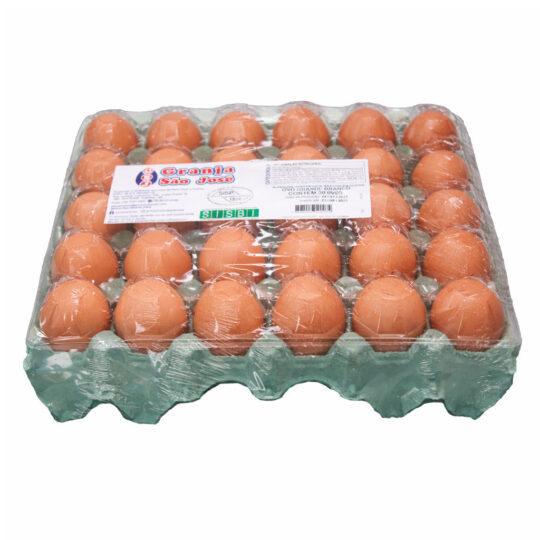 Cartela PVC - 30 ovos grandes vermelhos